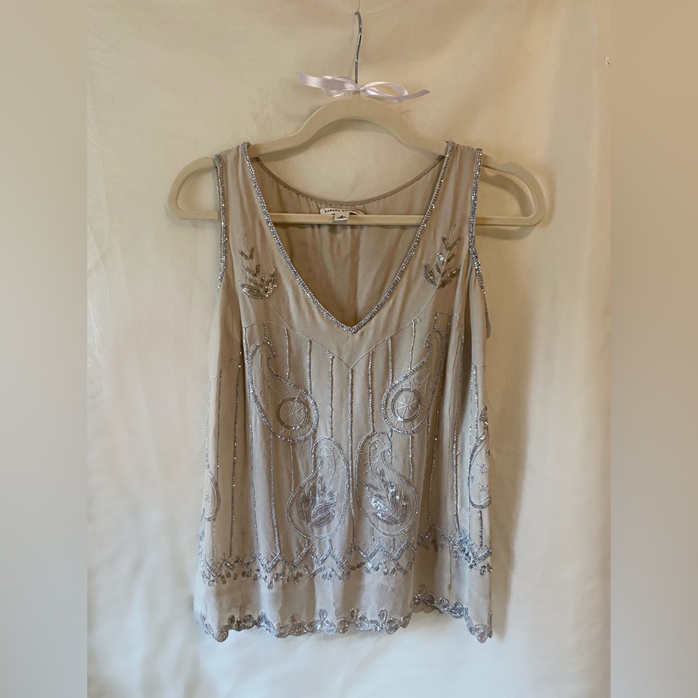 Banana Republic Beaded Silk Blouse